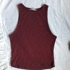 Maroon and grey cropped tanks!